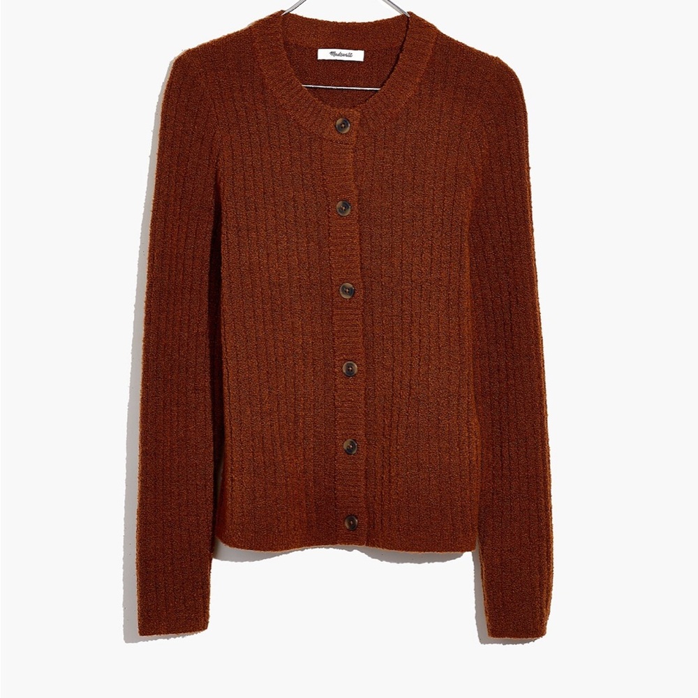 Madewell Merritt Shrunken Cardigan Sweater Sz Large